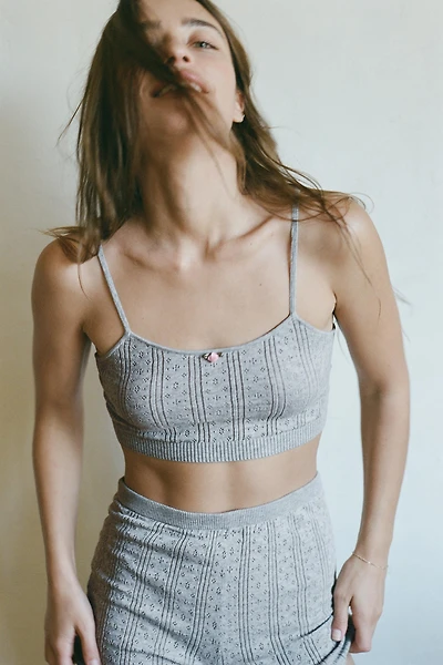 POINTELLE FLORAL BRALETTE