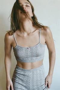 POINTELLE FLORAL BRALETTE