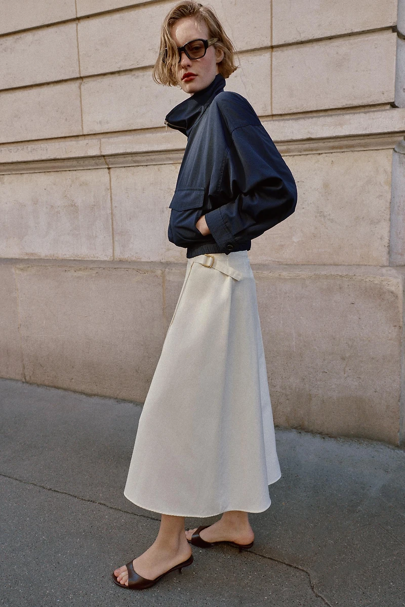HIGH COLLAR FLAP POCKET JACKET