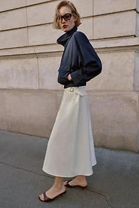 HIGH COLLAR FLAP POCKET JACKET