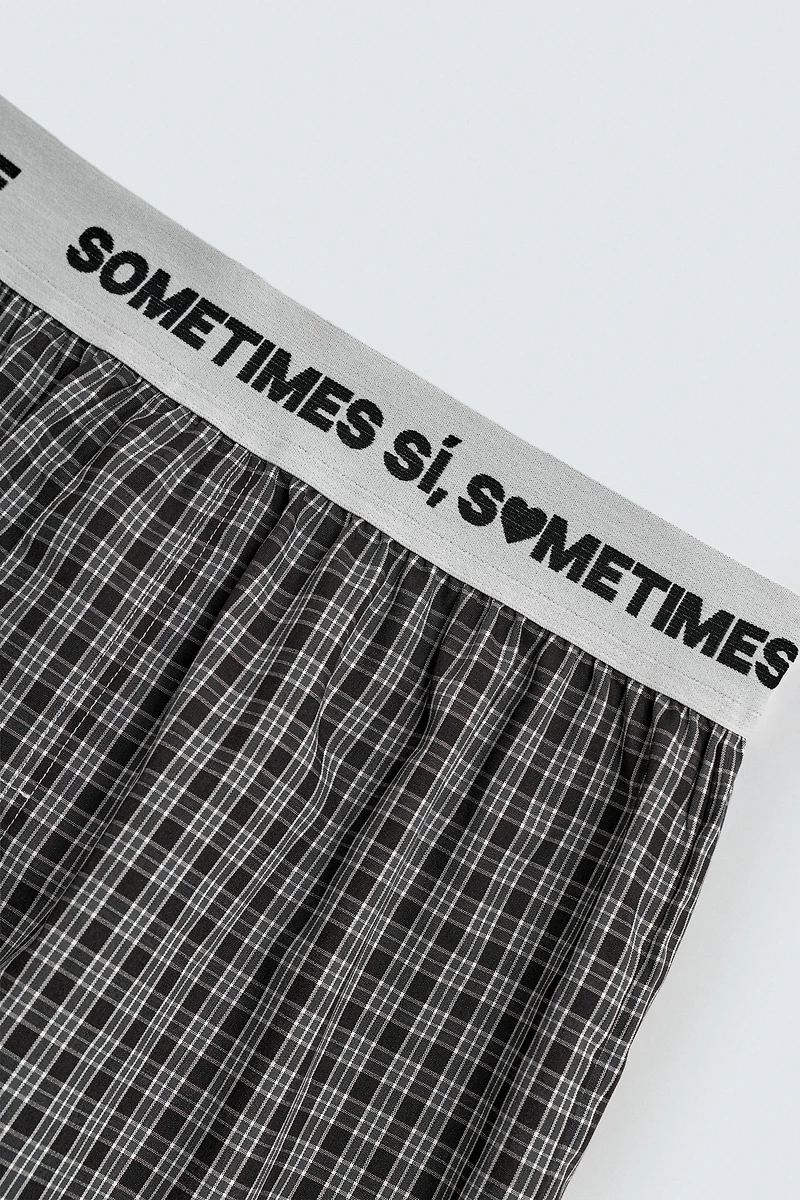 JACQUARD POPLIN BOXERS WITH WAISTBAND
