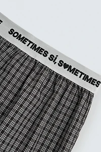 JACQUARD POPLIN BOXERS WITH WAISTBAND
