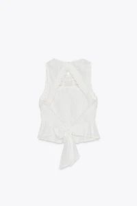 OPEN BACK CROCHET COMBINATION TOP