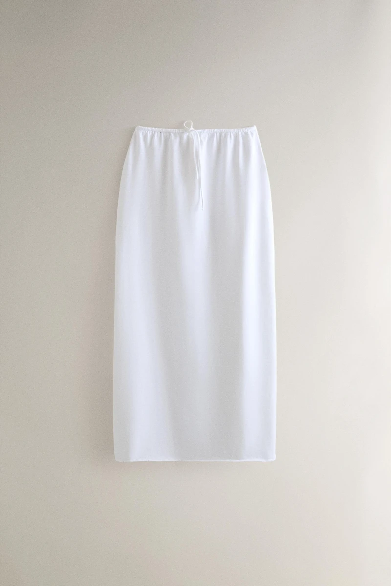 COTTON MIDI SKIRT