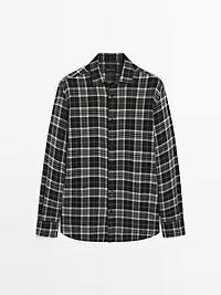 Cotton blend check shirt