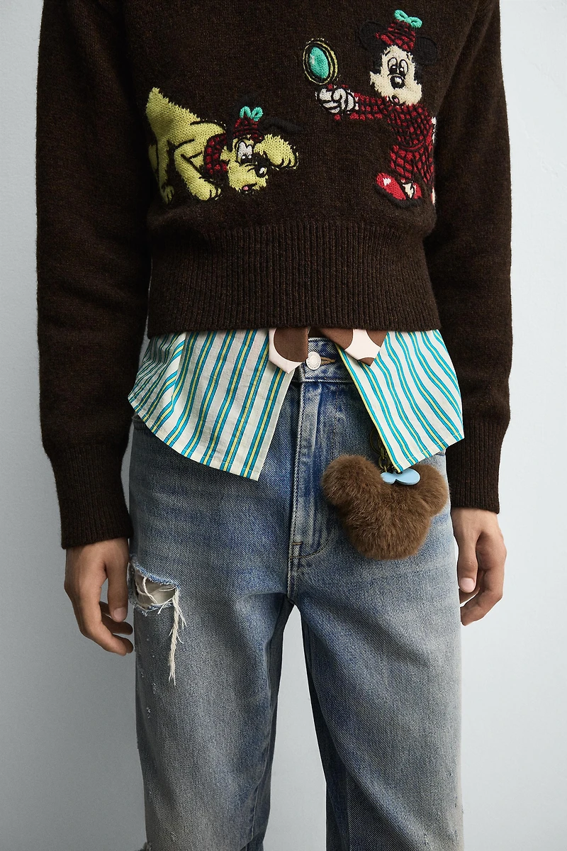 RIPPED FLARE FIT JEANS HARRY LAMBERT FOR ZARA X DISNEY