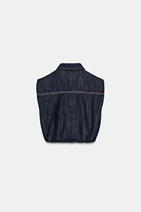 GILET Z1975 EN JEAN EFFET BALLON