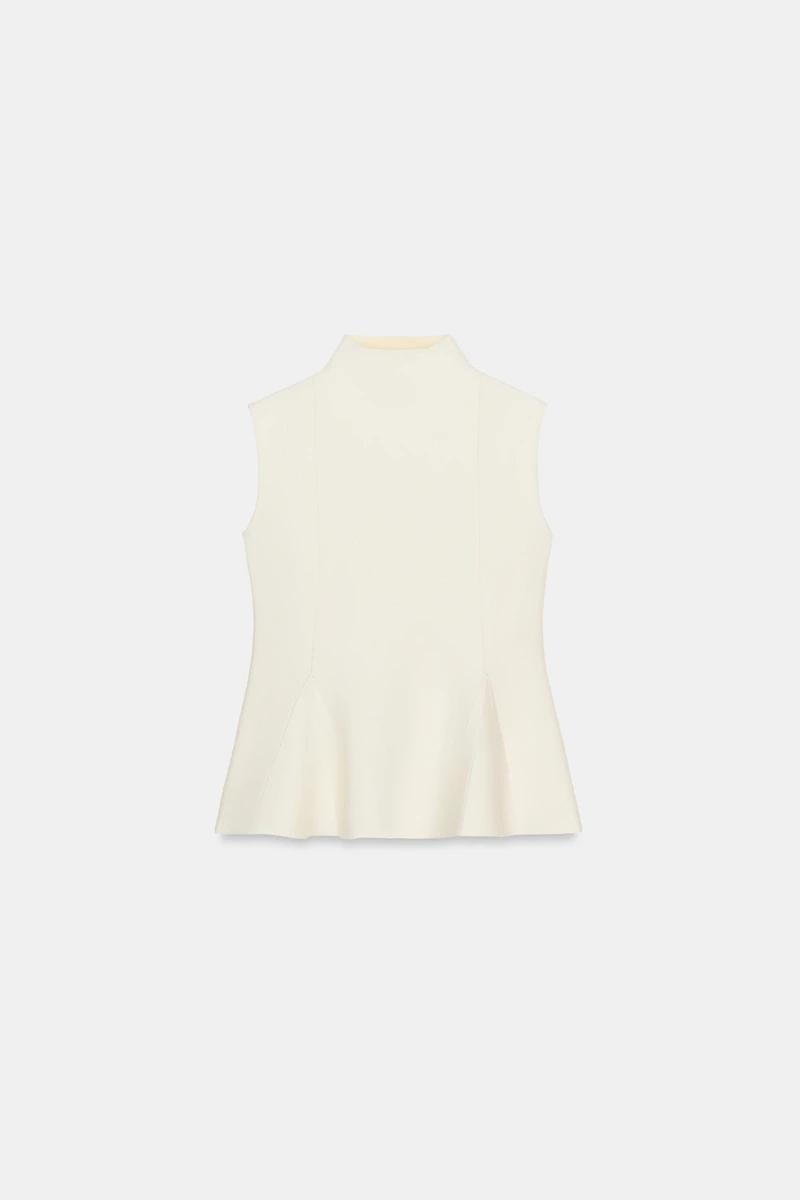 KNIT PEPLUM TOP