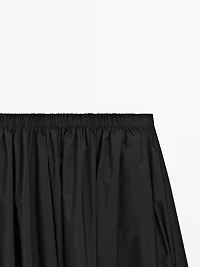 Technical fabric midi skirt