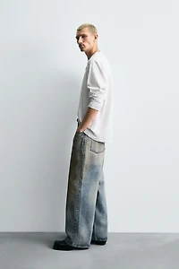VINTAGE EFFECT BAGGY FIT JEANS