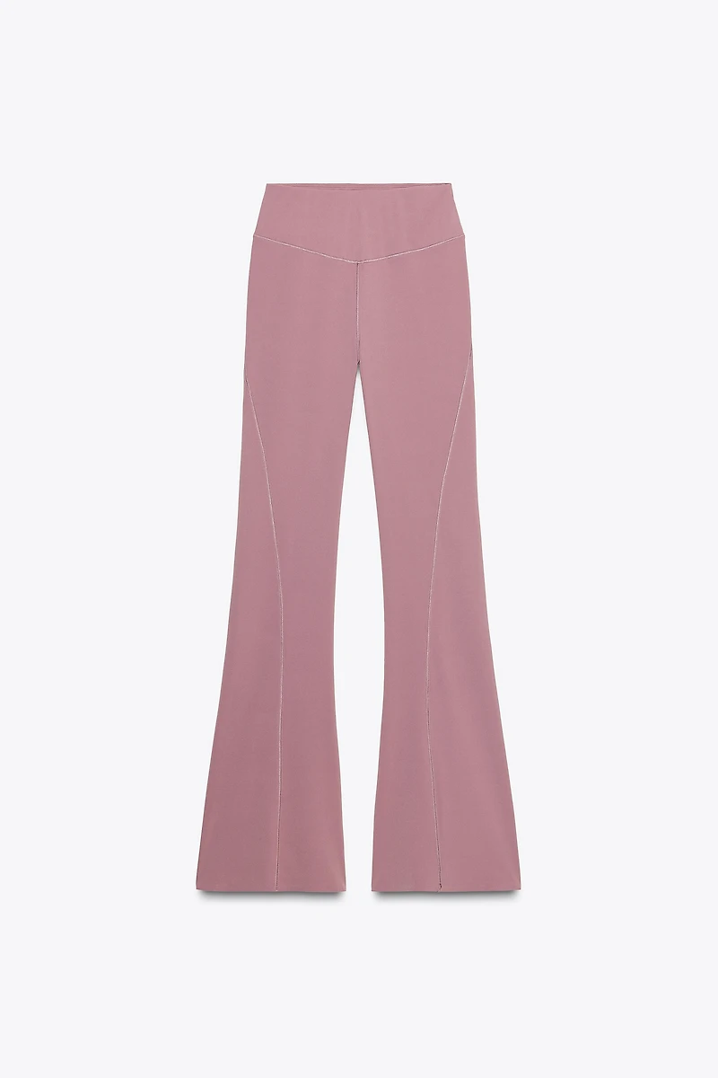 PANTALON FLARE SANS COUTURE EN POLYAMIDE