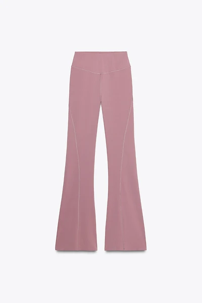 PANTALON FLARE SANS COUTURE EN POLYAMIDE