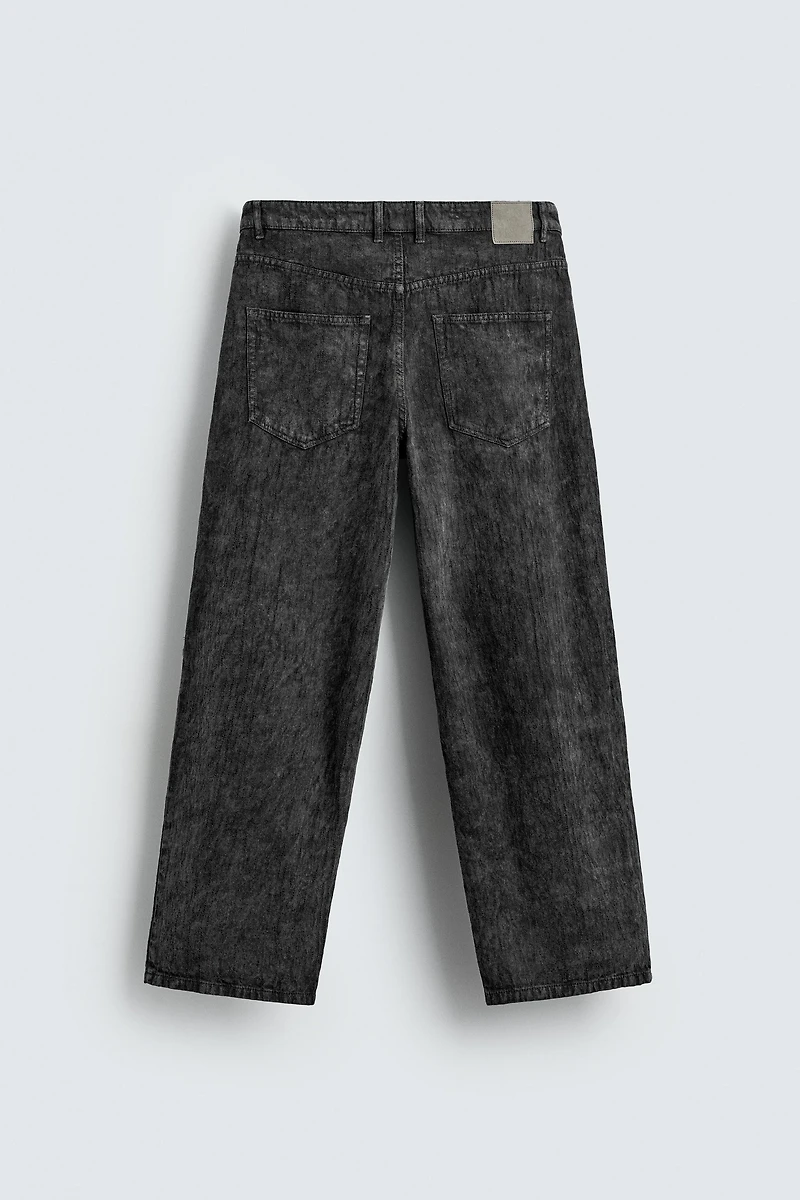 PANTALON COUPE BAGGY IMPRIMÉ DÉLAVÉ