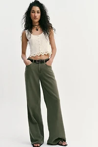CROCHET HEM KNIT TOP