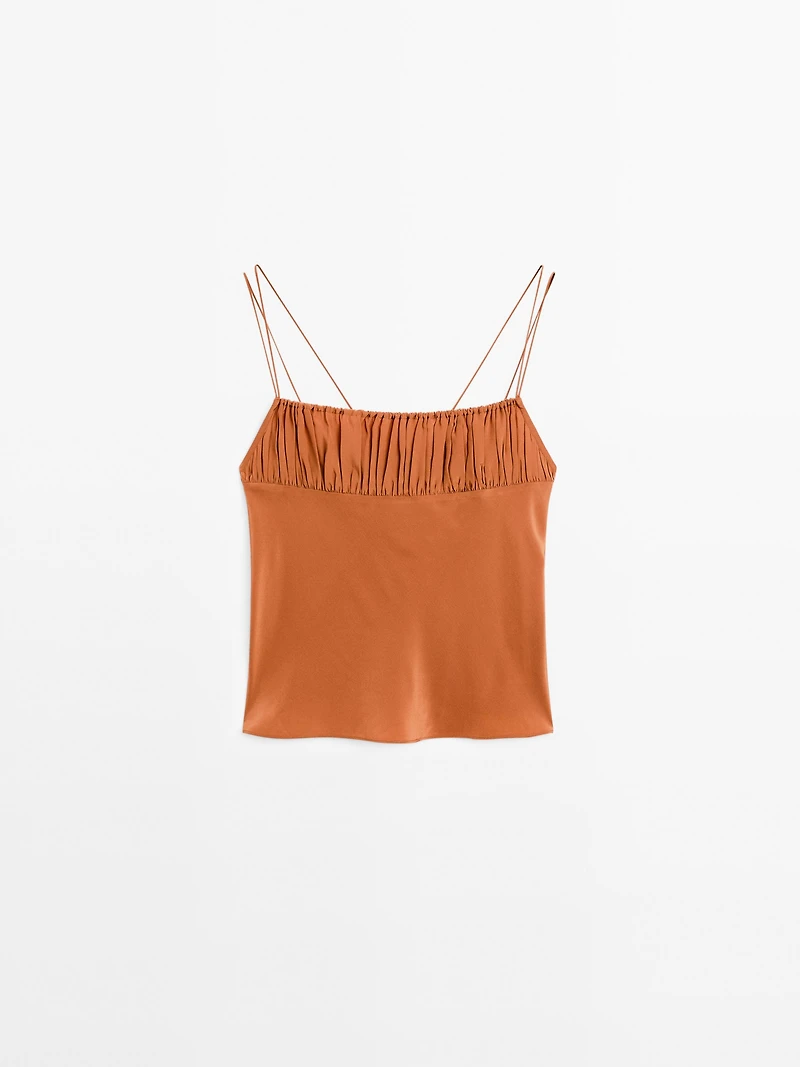 Flowing top with draped detail