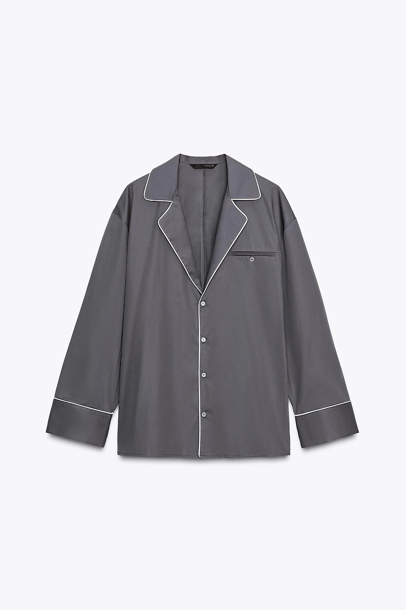 TRIM POPLIN SHIRT