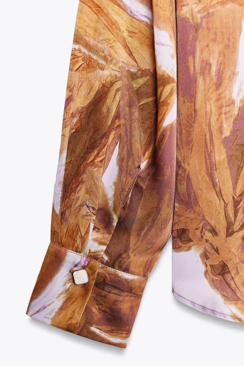 CHEMISE SATINÉE IMPRIMÉE