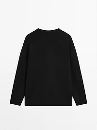 100% cashmere oversize V-neck sweater