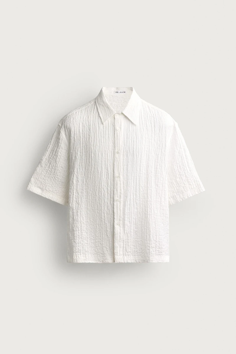CHEMISE TEXTURÉE COUPE DÉCONTRACTÉE