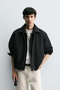 TEXTURED TWILL JACKET
