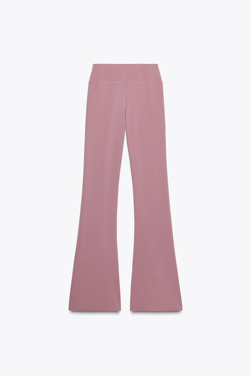 PANTALON FLARE SANS COUTURE EN POLYAMIDE