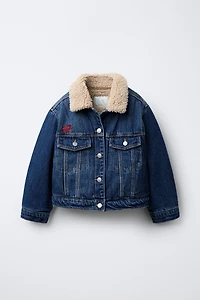 HELLO KITTY © SANRIO FLEECE TRIM DENIM JACKET