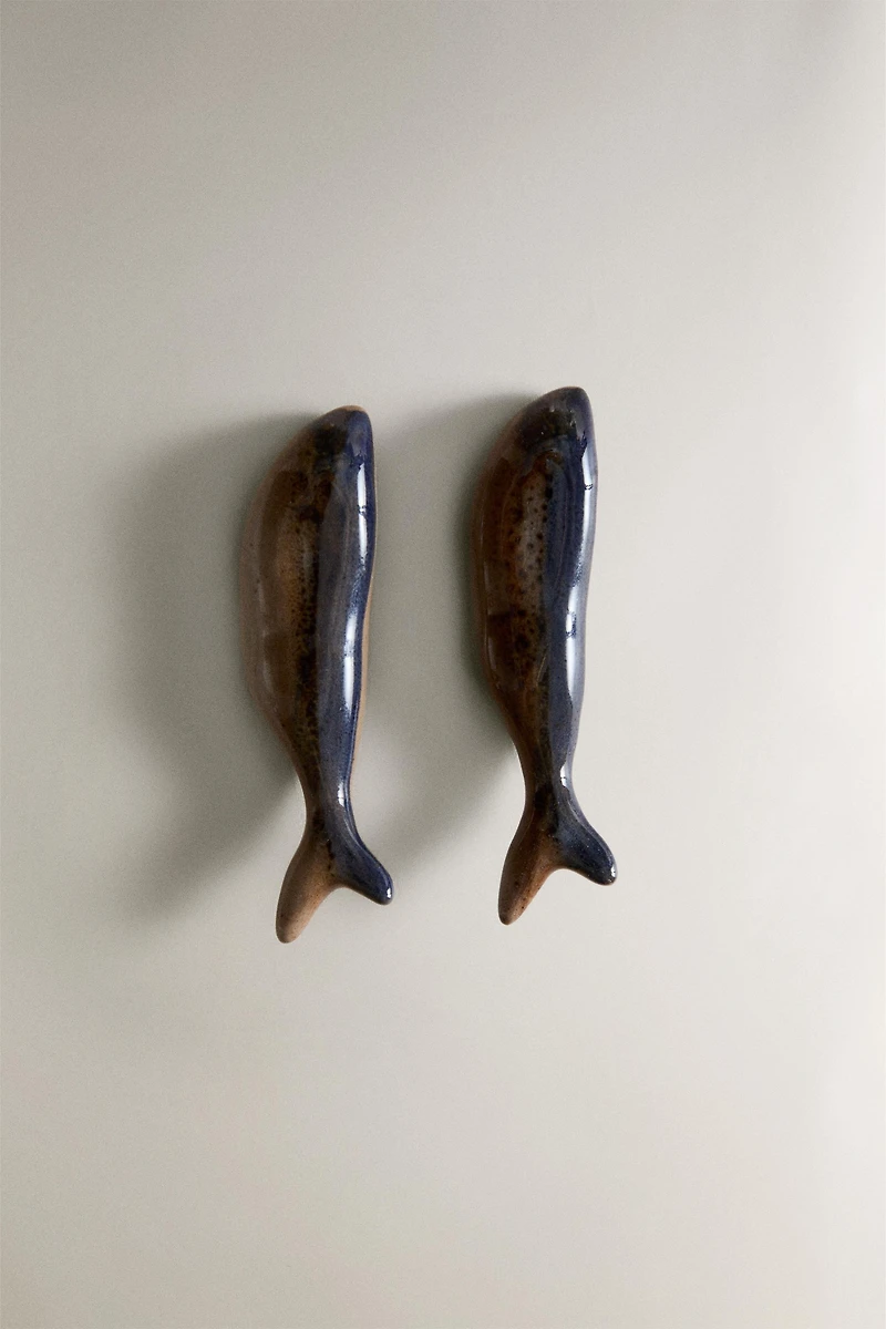 LOT PORTE-PIQUES CÉRAMIQUE POISSON (LOT DE 2