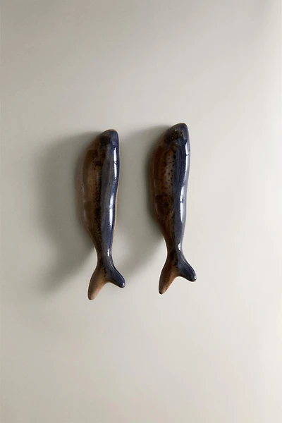 SET OF CERAMIC FISH CHOPSTICK STANDS (SET OF 2