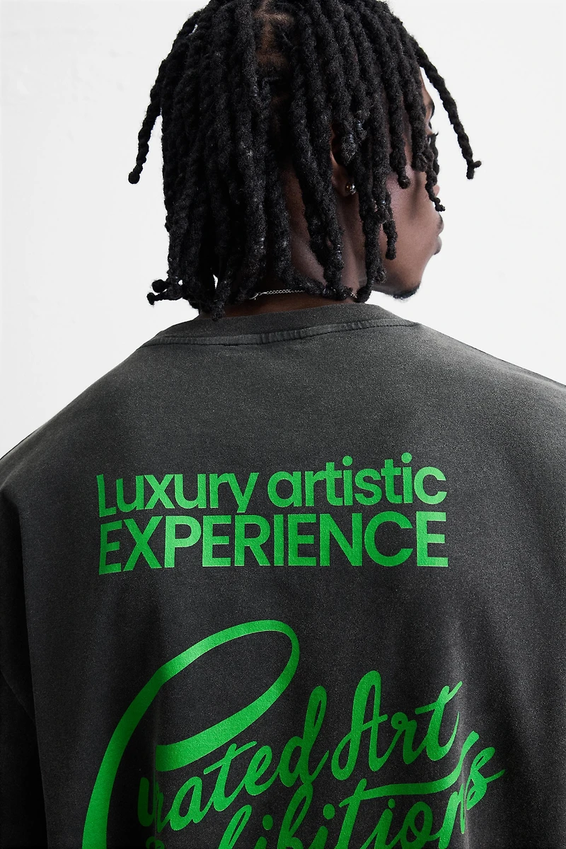 WASHED TEXT T-SHIRT