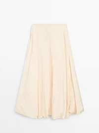 Crinkle-effect balloon midi skirt - STUDIO