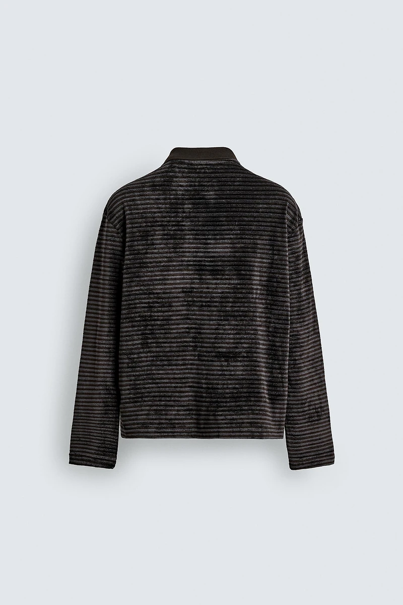 WASHED TEXTURED POLO SHIRT