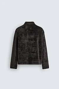 WASHED TEXTURED POLO SHIRT