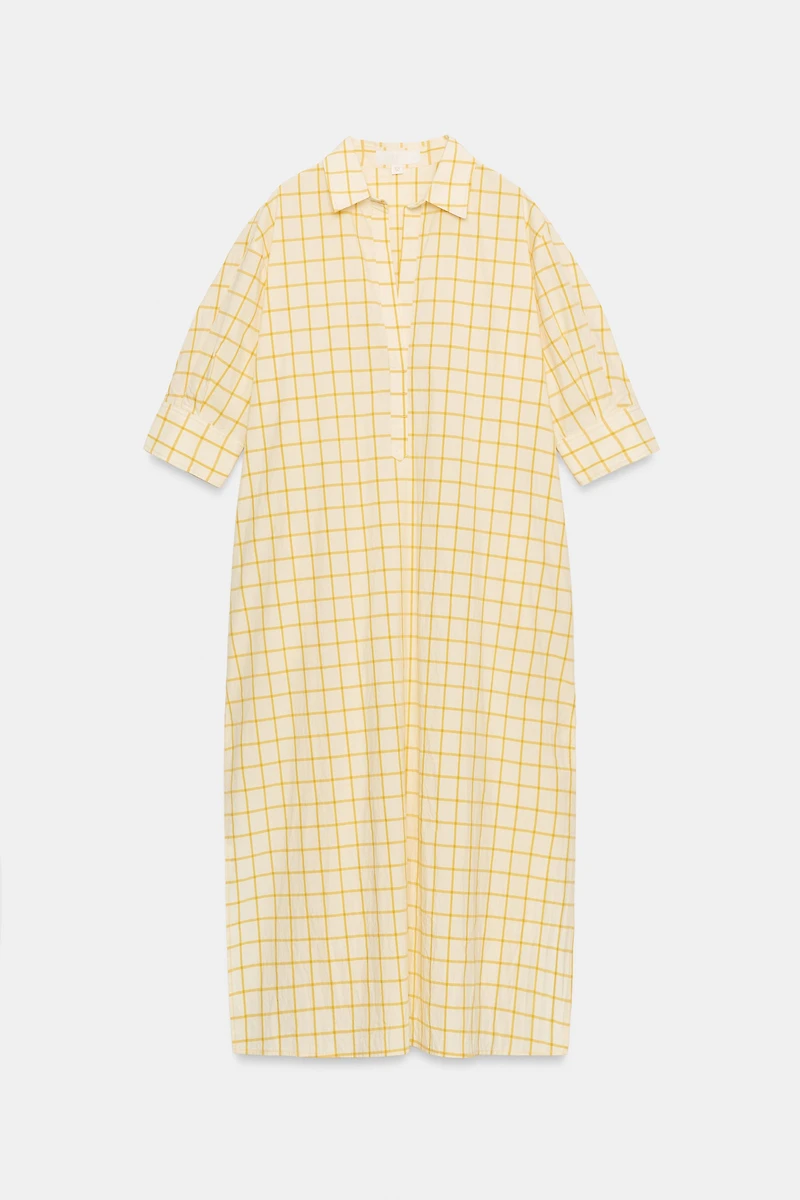 ZW COLLECTION CHECKED SHIRT DRESS