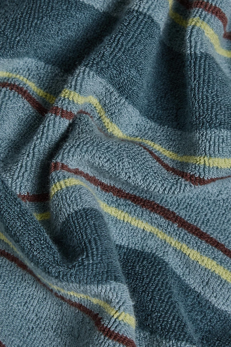 KIDS' STRIPED COTTON BEACH TOWEL