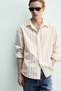 FLORAL EMBROIDERED STRIPED SHIRT