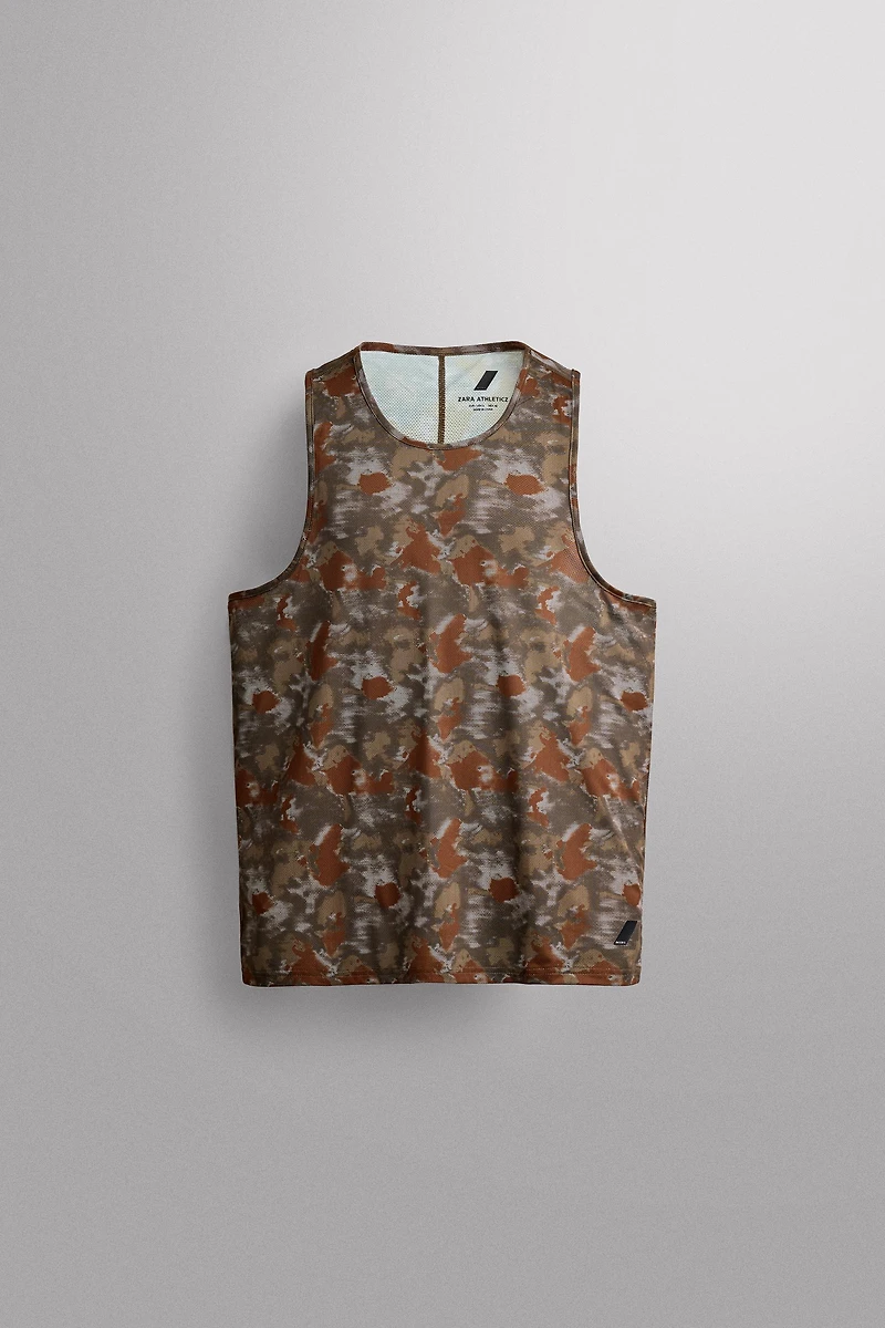 ABSTRACT PRINT RUNNING TANK TOP