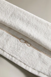 EMBROIDERED BOW BATH TOWEL