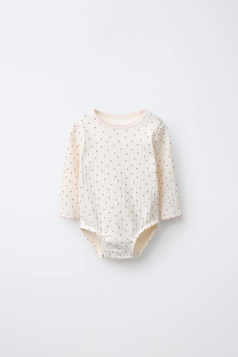 HEART PRINT JACKET, BODYSUIT, AND LEGGINGS SET