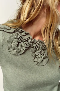 FLORAL KNIT SWEATER