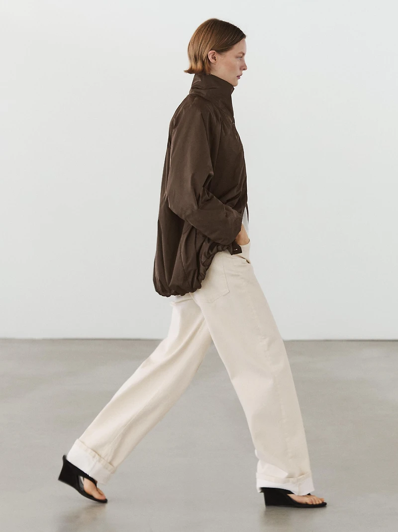 Puffer jacket with pocket details