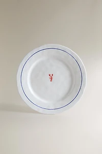 LOBSTER STONEWARE DINNER PLATE