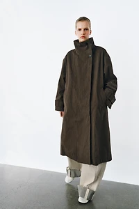 ZW PLAID OVERSIZED TRENCH COAT