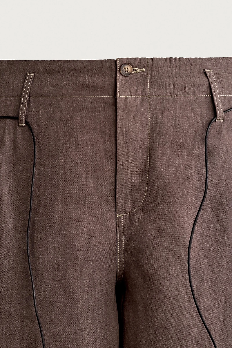 100% LINEN RELAXED FIT PANTS