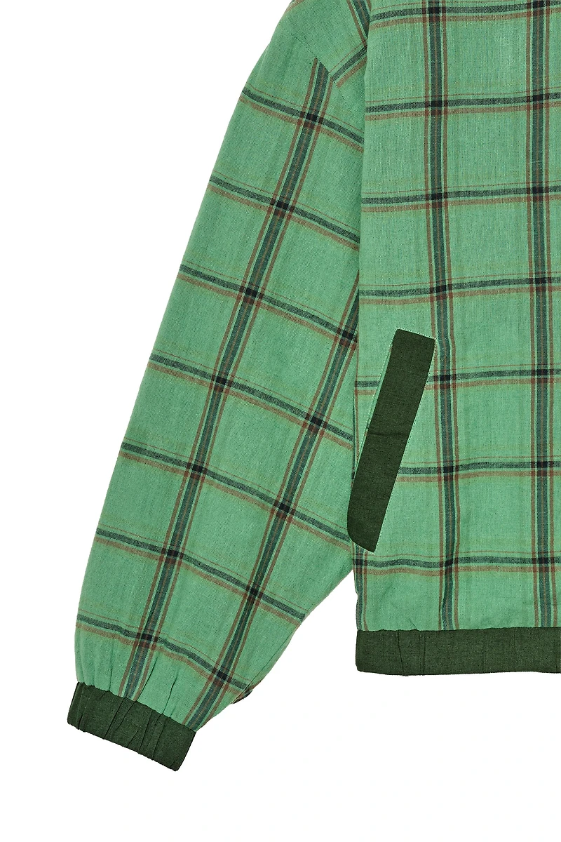 RELAXED FIT CHECKED JACKET