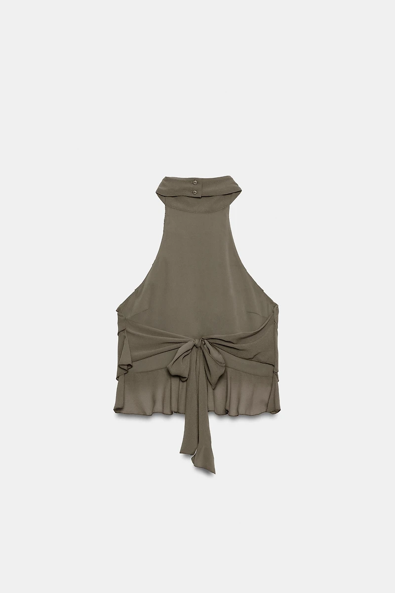 TOP HALTER EN GEORGETTE