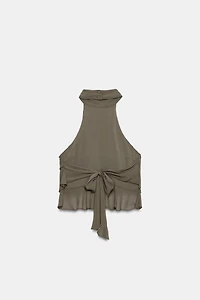 TOP HALTER EN GEORGETTE