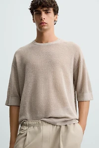 100% LINEN KNIT T-SHIRT