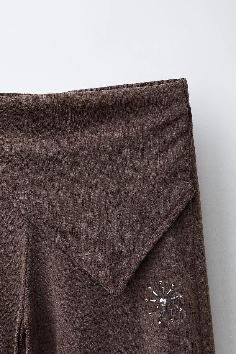 WIDE LEG WRAP PANTS WITH BUTTONS