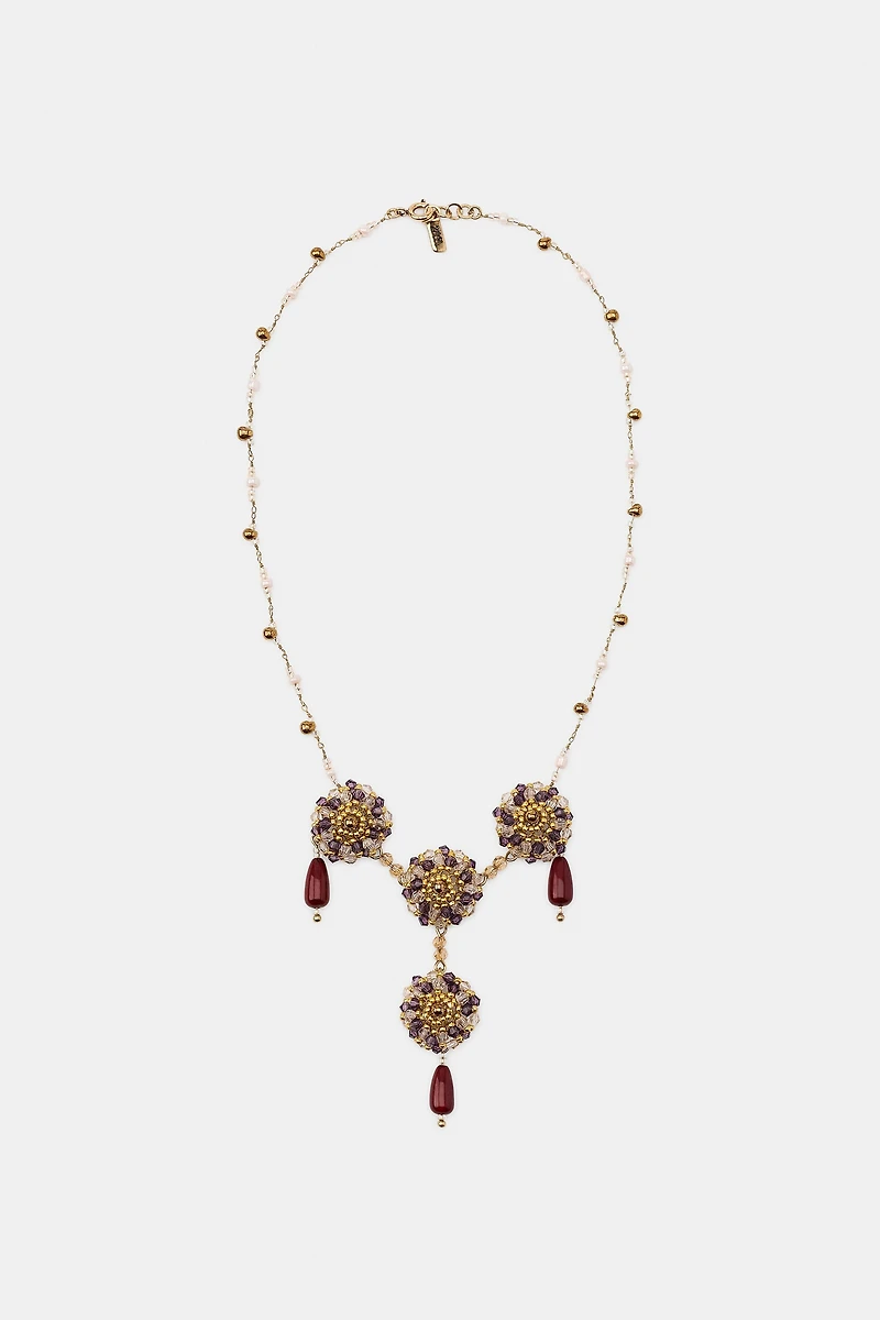 RESIN BEAD CHOKER NECKLACE