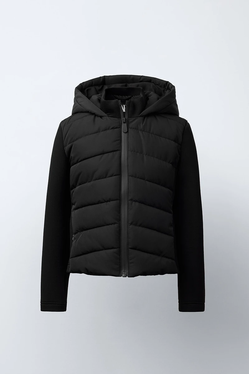 VESTE MATELASSÉE MANCHES EFFET NÉOPRÈNE